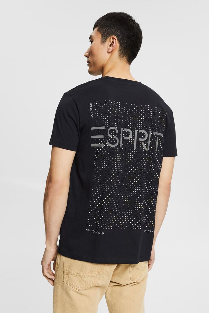 T-shirt z nadrukiem z tyłu, 100% bawełny ekologicznej, BLACK, detail image number 3