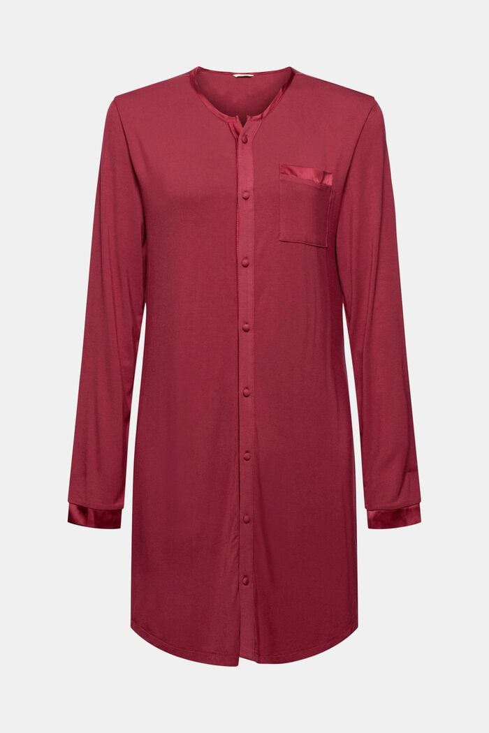 Jerseyowa koszula nocna z LENZING™ ECOVERO™, DARK RED, detail image number 5