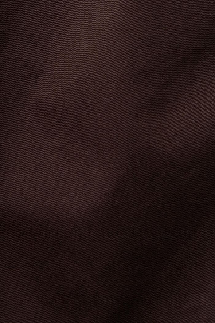 Spódnica do kolan z paskiem, 100% bawełna, DARK BROWN, detail image number 5