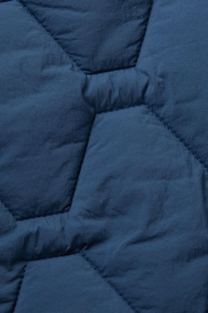 Z recyklingu: lekka pikowana kurtka, GREY BLUE, detail image number 4
