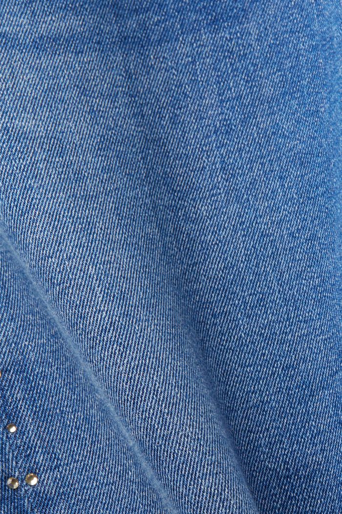 Zdobione dżinsy ze średnim stanem, fason skinny, BLUE MEDIUM WASHED, detail image number 6