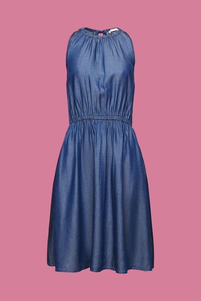 Sukienka mini w dżinsowym stylu, TENCEL™, BLUE DARK WASHED, detail image number 6