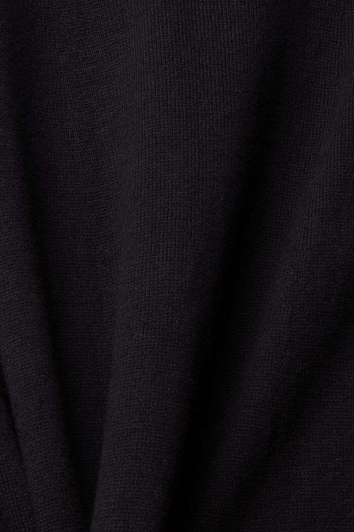 Dzianinowa sukienka do kolan, BLACK, detail image number 5