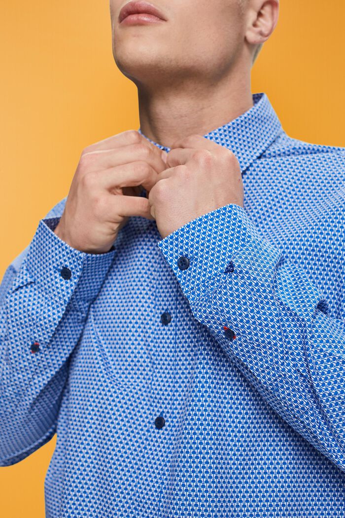 Koszula o fasonie slim fit ze wzorem na całej powierzchni, BLUE, detail image number 2
