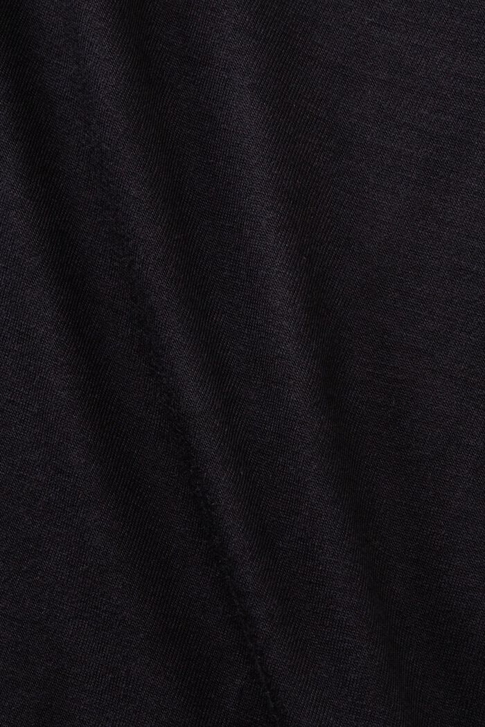 Kaskadowy top z długim rękawem z dżerseju, BLACK, detail image number 5