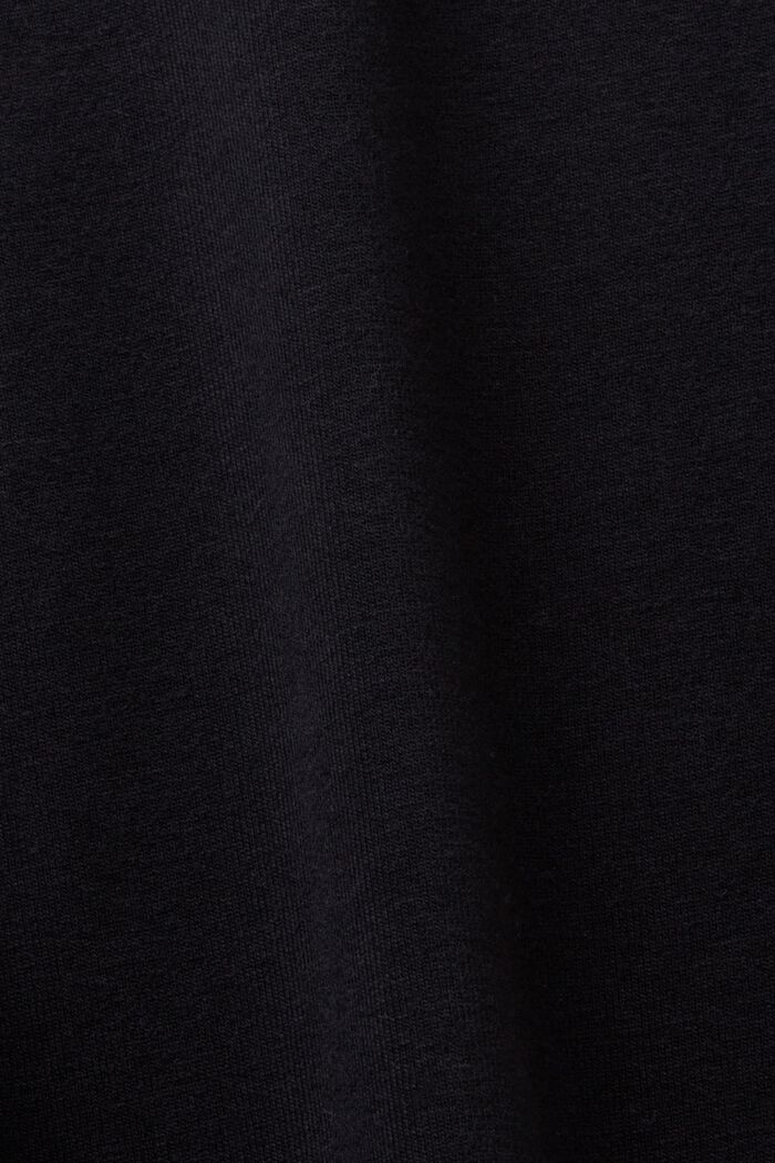 Dżersejowa bluzka z długim rękawem i półgolfem, BLACK, detail image number 5