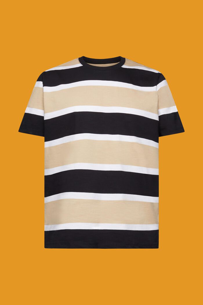 Dżersejowy T-shirt w paski, 100% bawełny, BLACK, detail image number 6