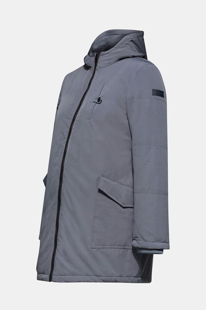 Ocieplana pikowana kurtka outdoor z kapturem, MALADIVE BLUE, detail image number 0