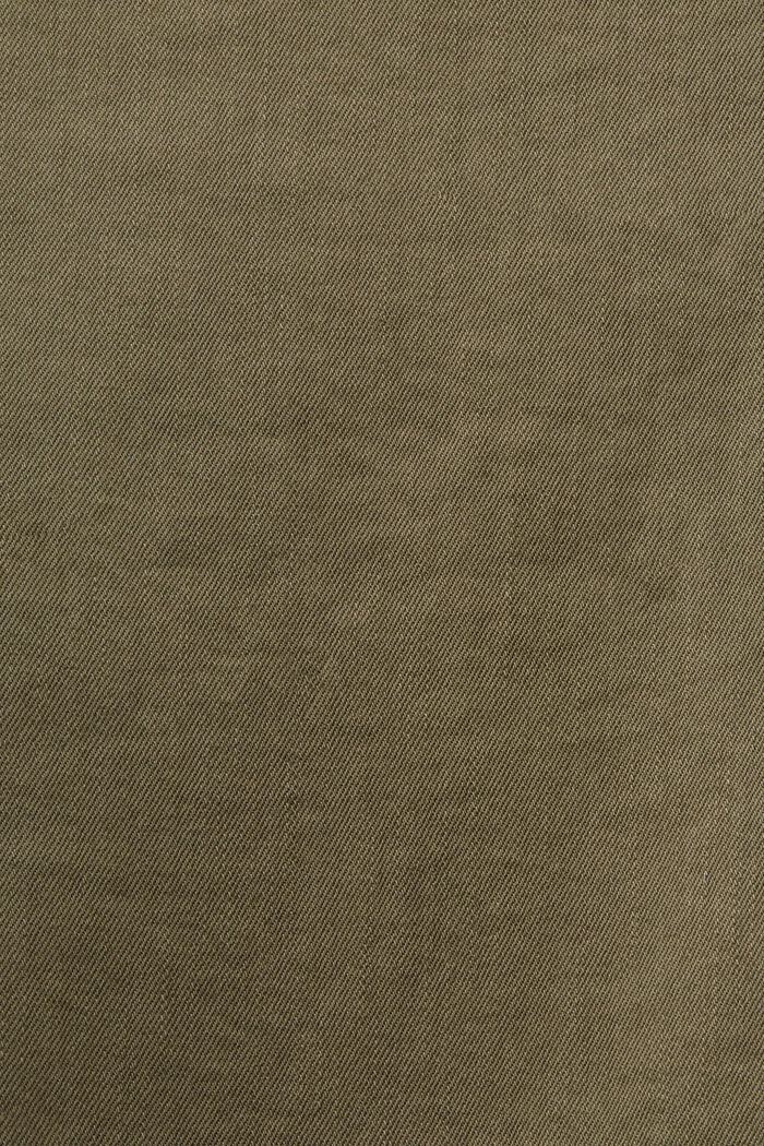 Spodnie ze streczu z bawełną organiczną, DARK KHAKI, detail image number 5