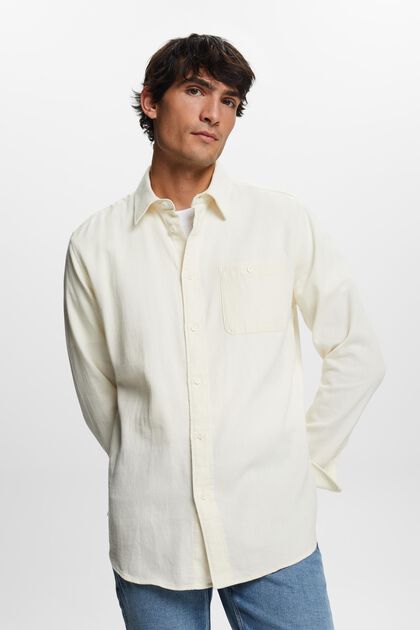 Fakturowana koszulka o fasonie slim fit, 100% bawełny