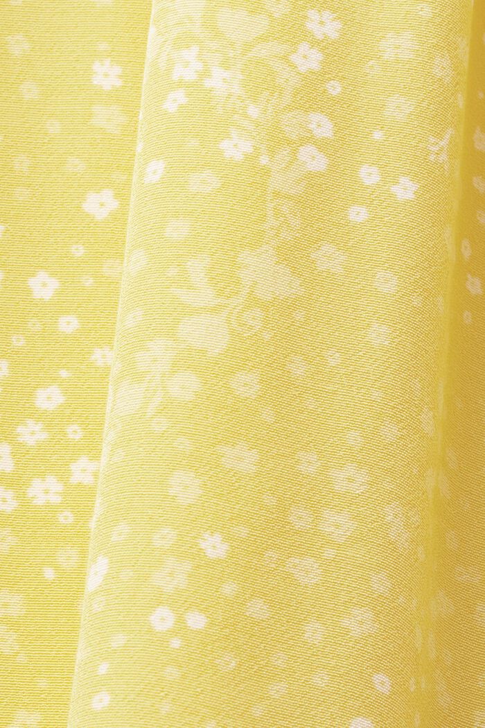 Sukienka midi z nadrukiem i tasiemkami z tyłu, LIGHT YELLOW, detail image number 6