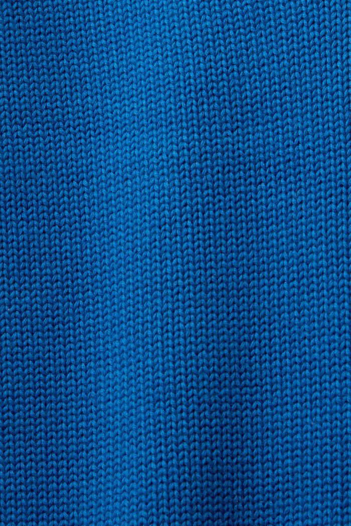 Sweter z półgolfem z bawełny, BRIGHT BLUE, detail image number 5