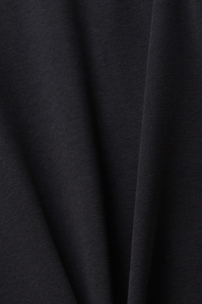 Bluzka z długim rękawem z bawełny, BLACK, detail image number 6