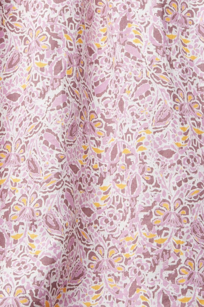 Z mieszanki z lnem: bluzka z kwiatowym wzorem, LILAC, detail image number 5