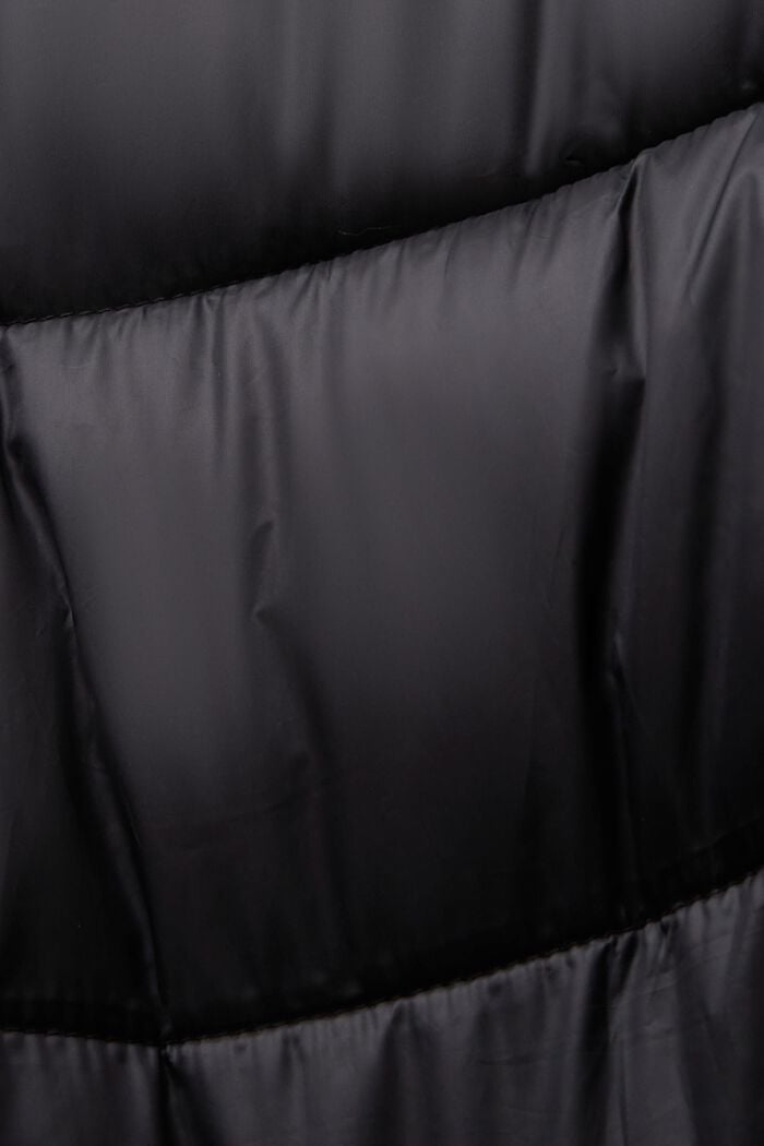 Kurtka puffer z kapturem, BLACK, detail image number 6