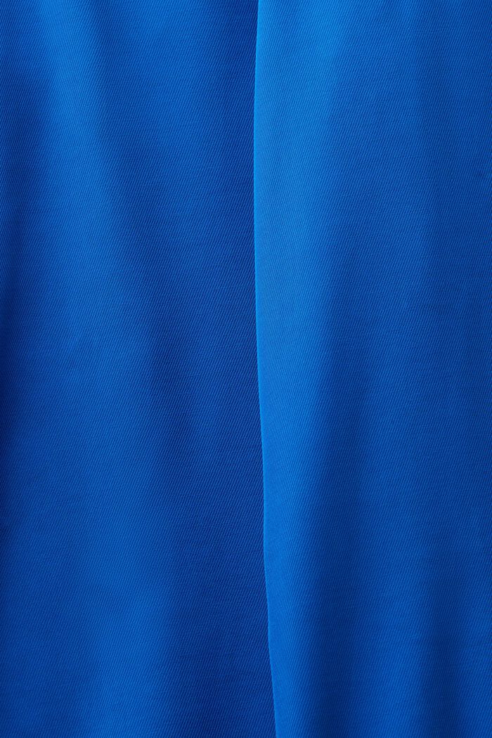 Szerokie spodnie bez zapięcia z diagonalu, BRIGHT BLUE, detail image number 6