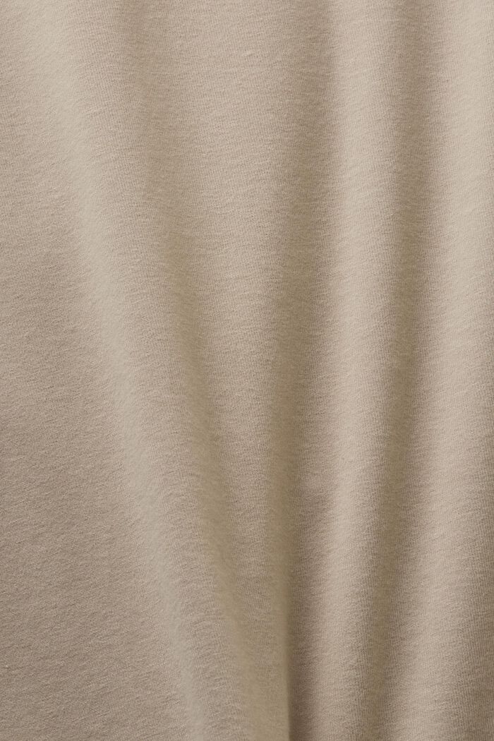 Dżersejowa bluzka z długim rękawem i półgolfem, LIGHT TAUPE, detail image number 5