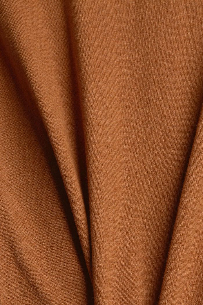 Sweter basic z mieszanki z bawełną ekologiczną, BARK, detail image number 1