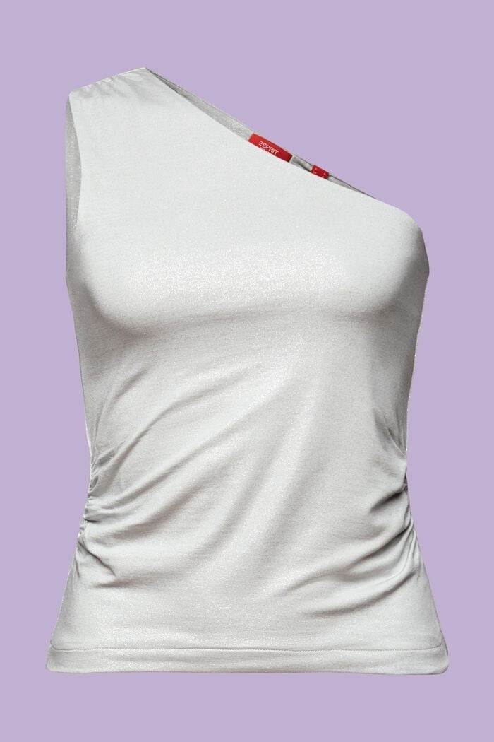 Bluzka na jedno ramię z lamy, SILVER, detail image number 6