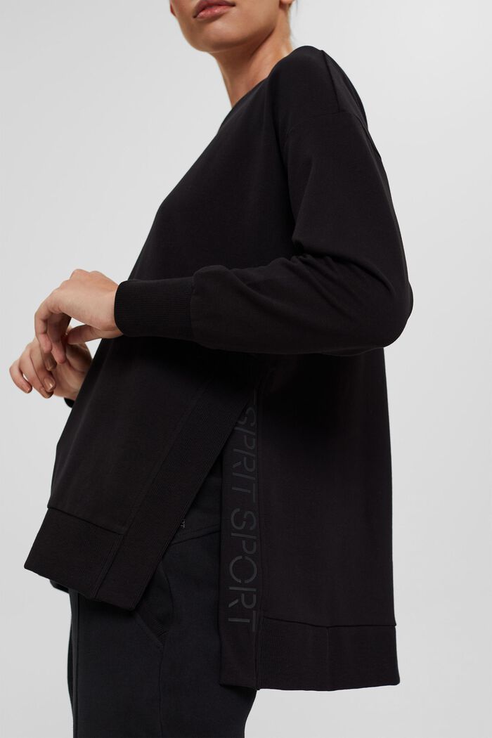 Bluza z bawełny ekologicznej, BLACK, detail image number 2