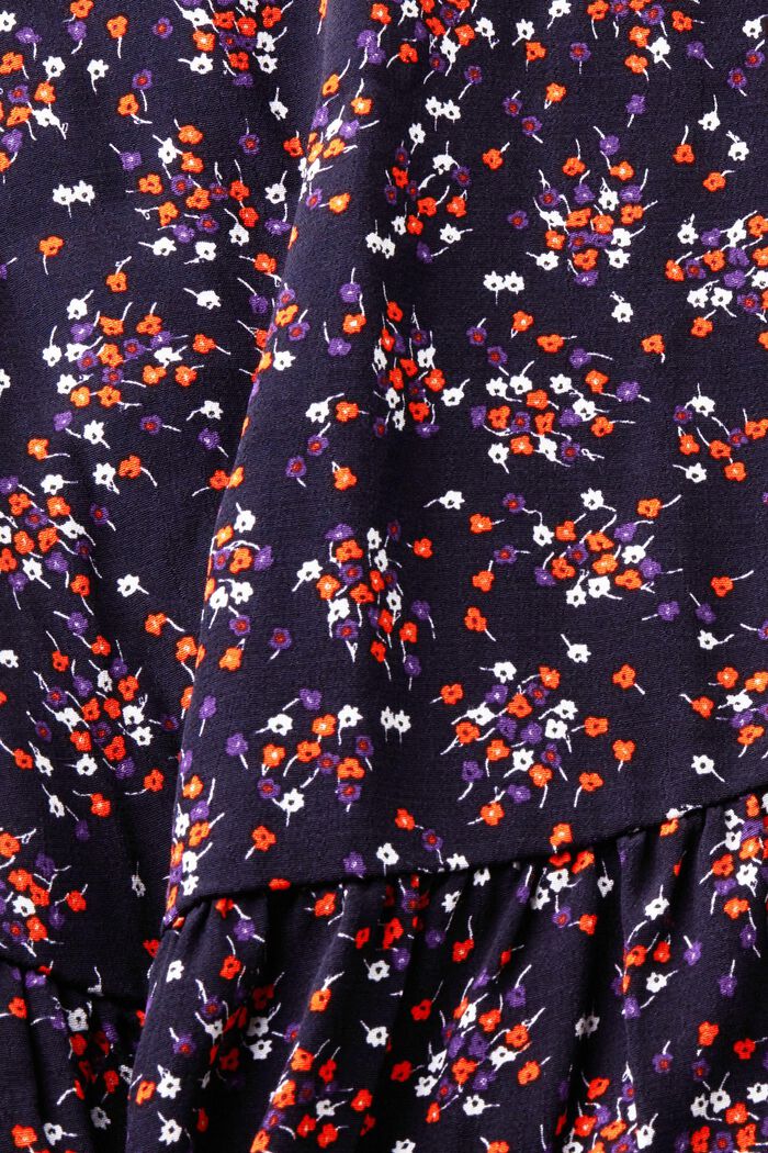 Sukienka midi z wzorzystej tkaniny, NAVY, detail image number 5
