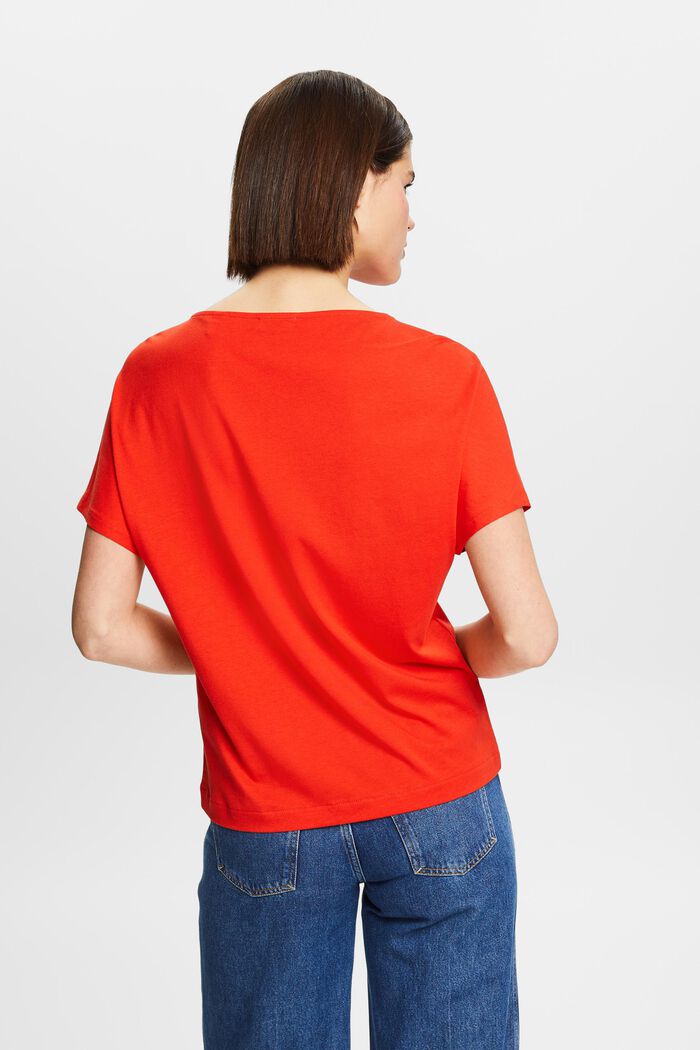 Dżersejowy T-shirt z nadrukiem z przodu, RED, detail image number 2