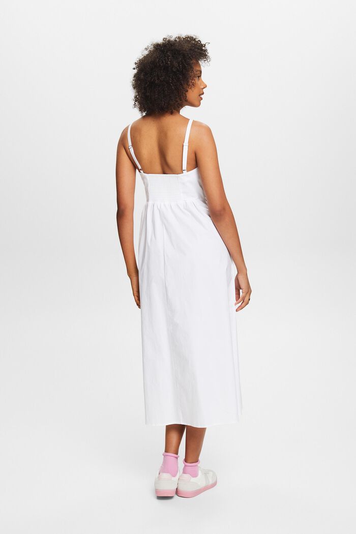 Sukienka midi z popeliny z usztywnieniem, WHITE, detail image number 2