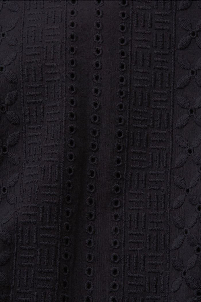 Haftowany krótki top, LENZING™ ECOVERO™, BLACK, detail image number 7