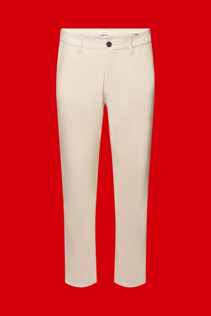 Dwukolorowe spodnie garniturowe z mieszanki bawełnianej