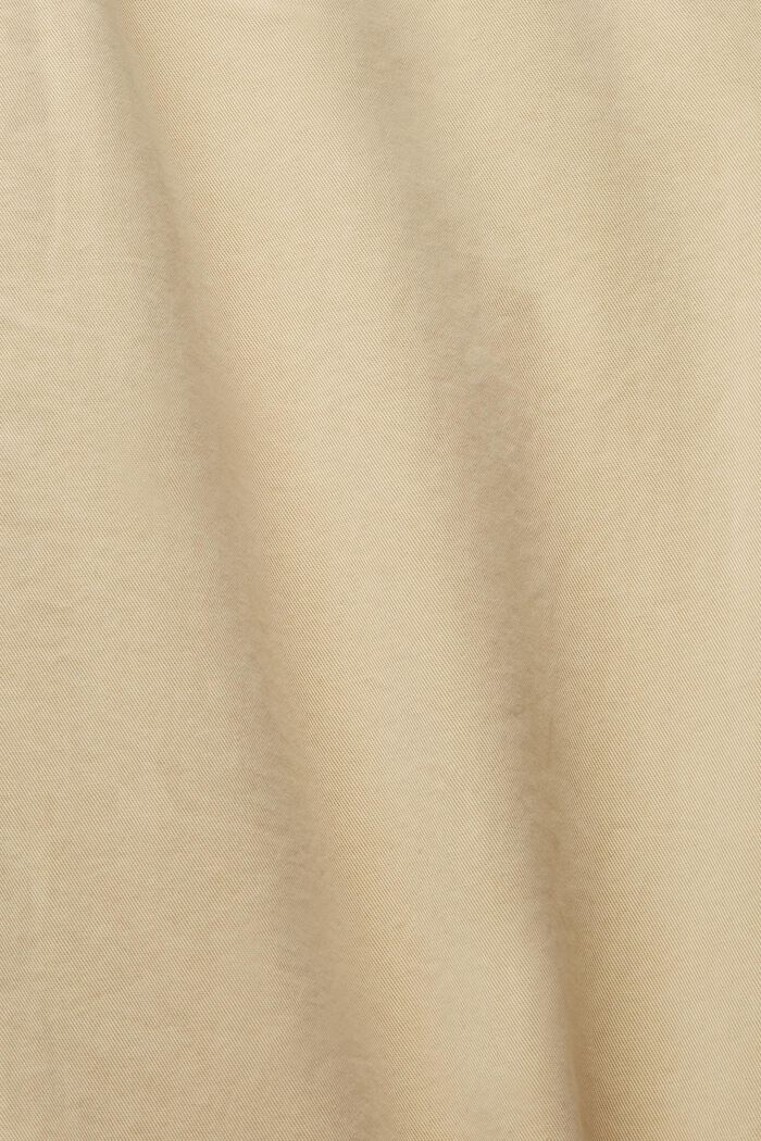 Spodnie z pasem ściąganym sznurkiem z bawełny pima, SAND, detail image number 4
