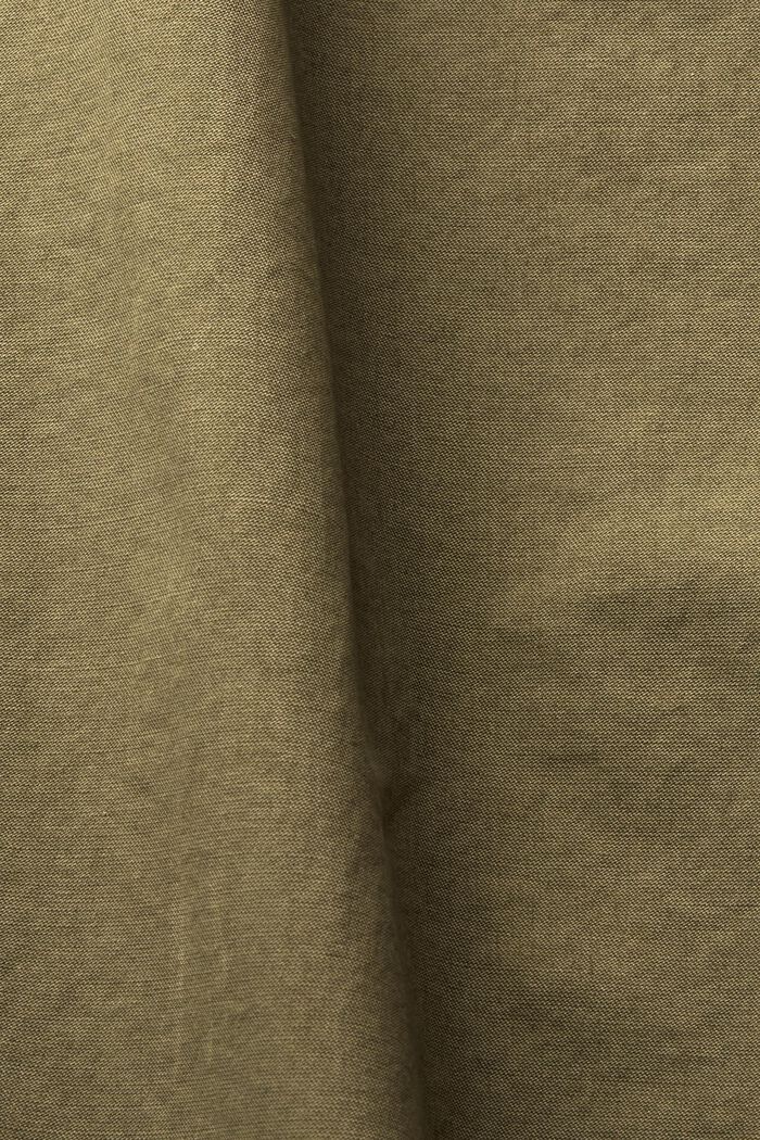 Dwurzędowy, krótki trencz, KHAKI GREEN, detail image number 4