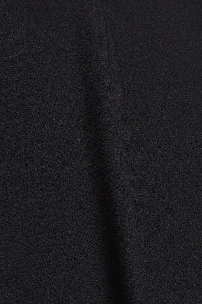 Bluzka ze streczem z nieobszytymi brzegami, BLACK, detail image number 4
