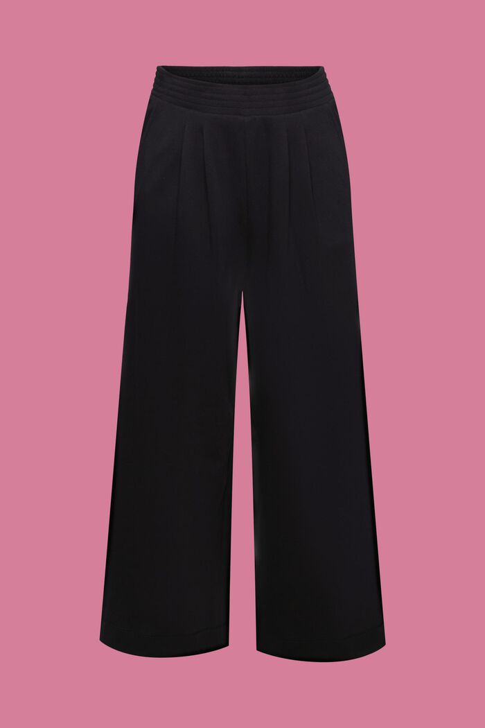 Skrócone spodnie z dżerseju, 100% bawełna, BLACK, detail image number 7
