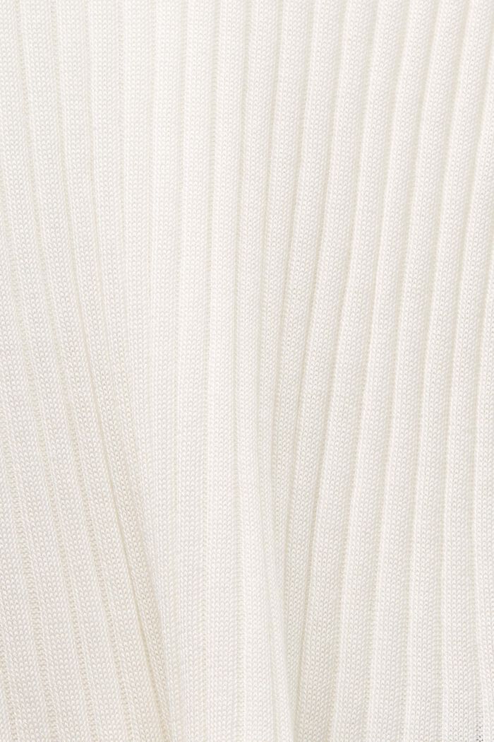 Sweter z prążkowanej dzianiny, OFF WHITE, detail image number 5