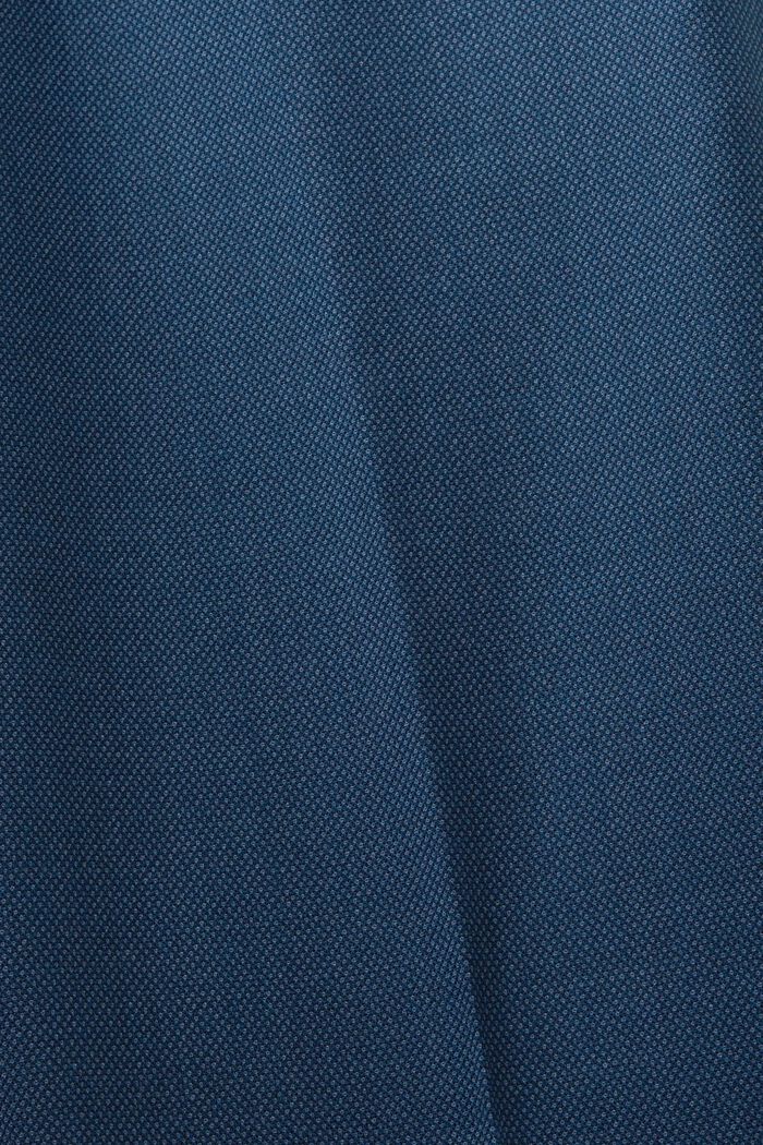 Mix & Match: Spodnie garniturowe z tkaniny w drobny wzór typu ptasie oczko (bird's eye), BLUE, detail image number 6