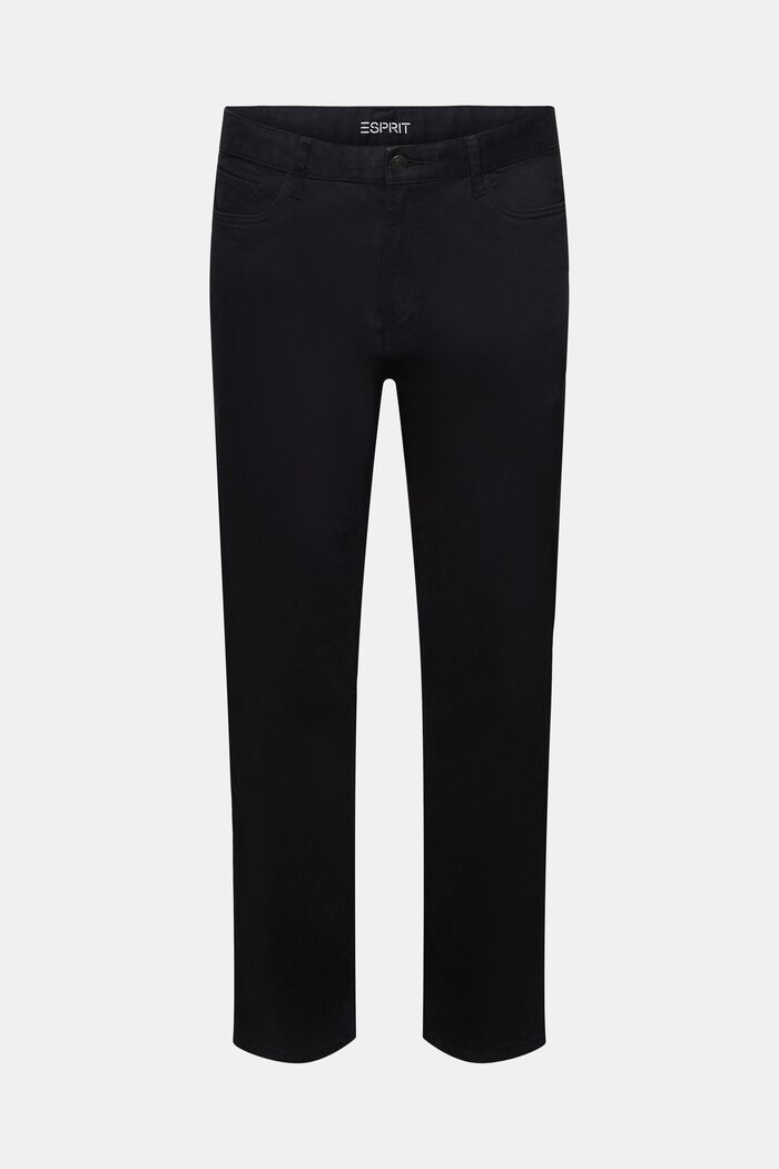Klasyczne proste spodnie, BLACK, detail image number 7