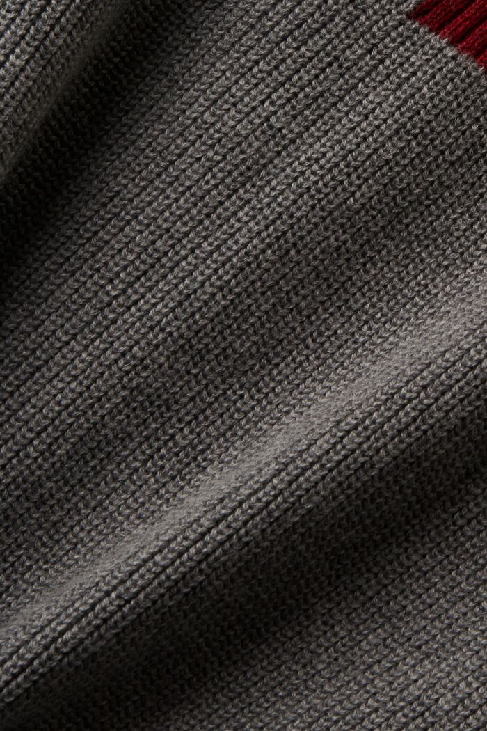 Sweter z okrągłym dekoltem w kolorowe pasy, LIGHT GREY, detail image number 6