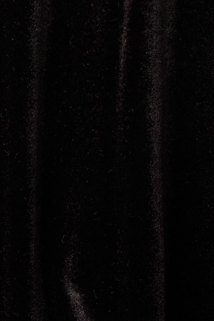 Aksamitna sukienka z wycięciem, BLACK, detail image number 1