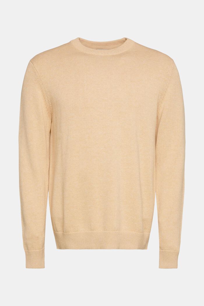 Dzianinowy sweter z ekologicznej bawełny, BEIGE, detail image number 2
