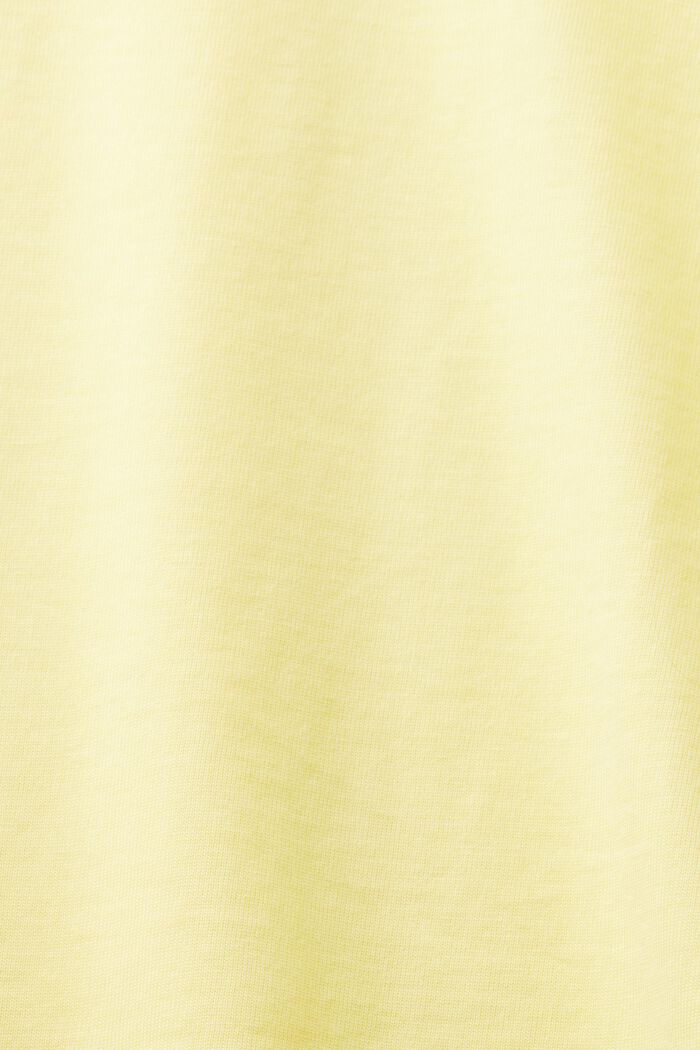 T-shirt z nadrukiem z bawełny pima, unisex, PASTEL YELLOW, detail image number 7
