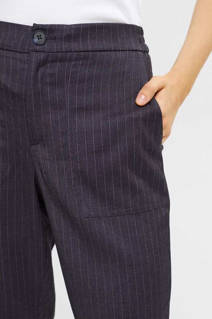 Spodnie w cienkie prążki, NAVY, detail image number 2