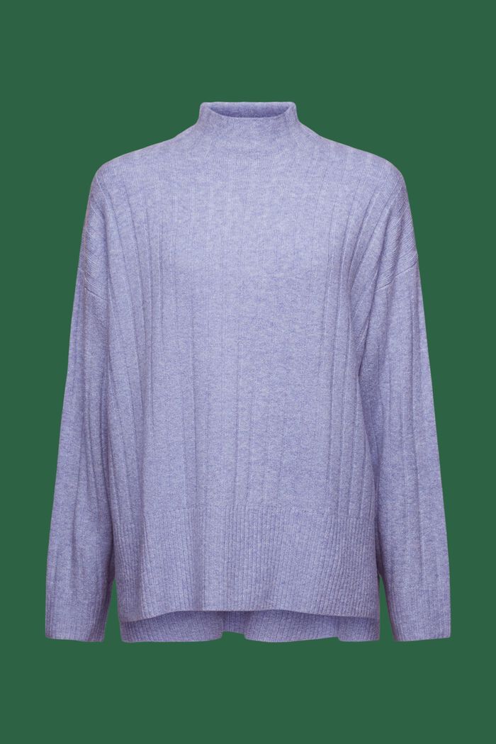 Sweter z prążkowanej dzianiny, BLUE LAVENDER, detail image number 6
