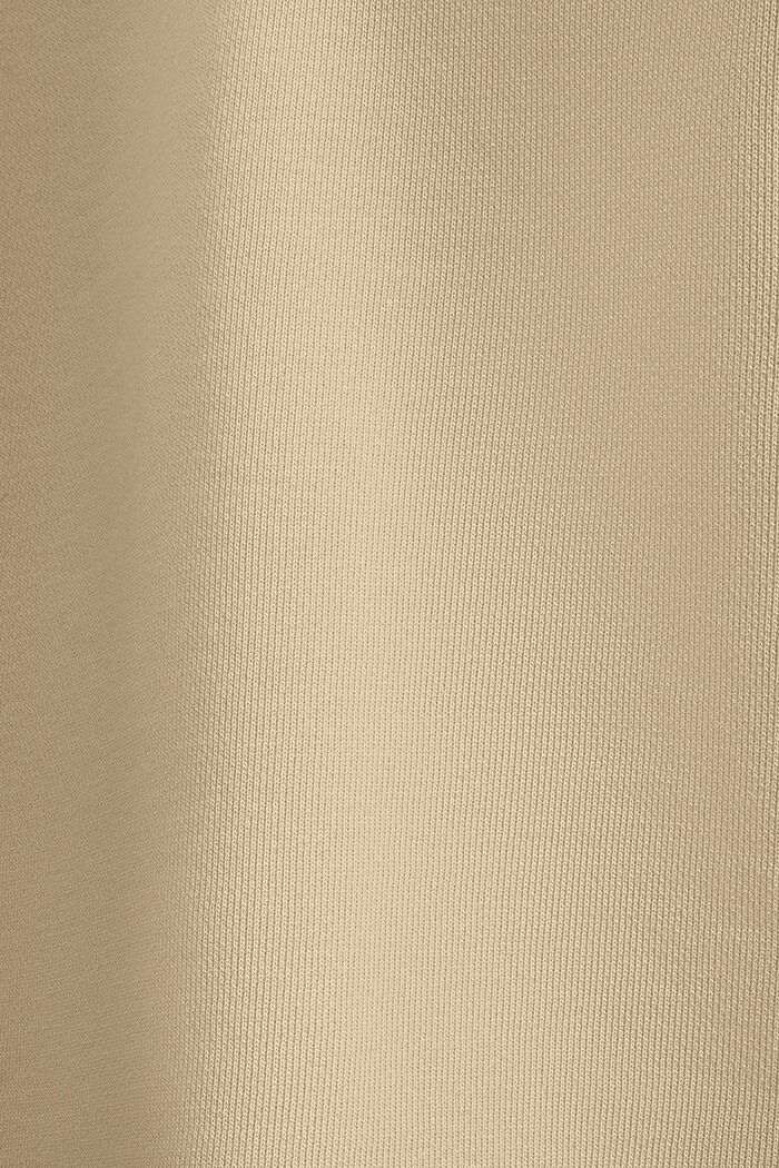 Krótka bluza z froty z bawełny organicznej, SAND, detail image number 4