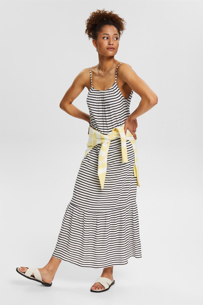 Sukienka z wycięciem na plecach, LENZING™ ECOVERO™, OFF WHITE, detail image number 0