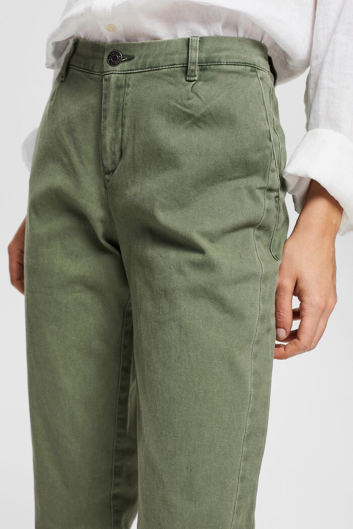 Spodnie chino z bawełny, GREEN, detail image number 2