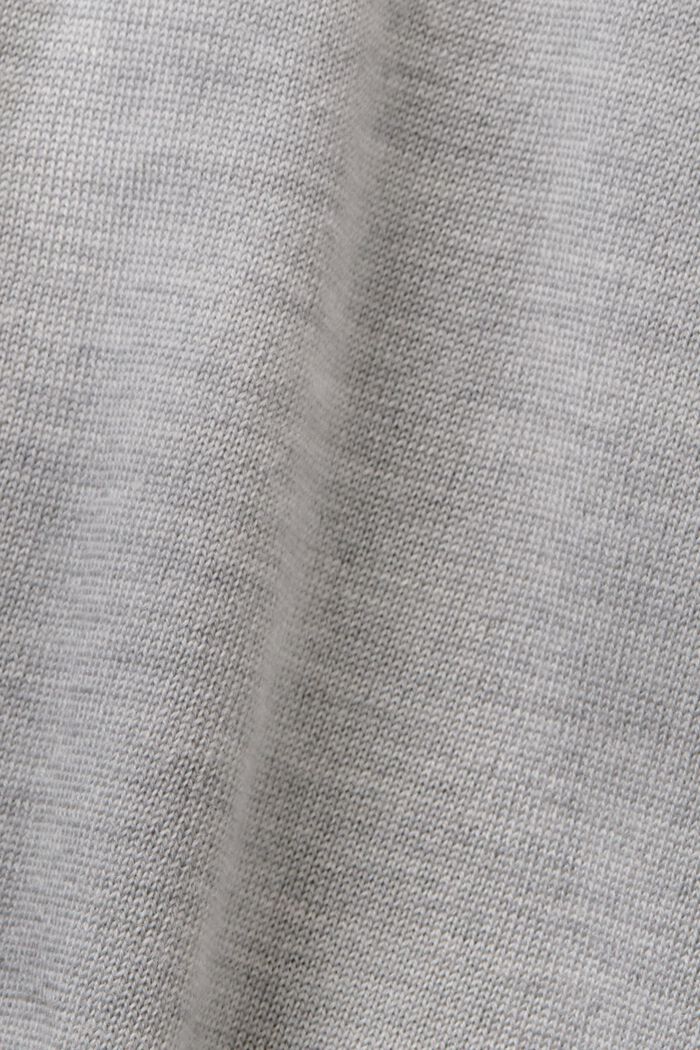 Wełniany sweter z półgolfem, MEDIUM GREY, detail image number 5