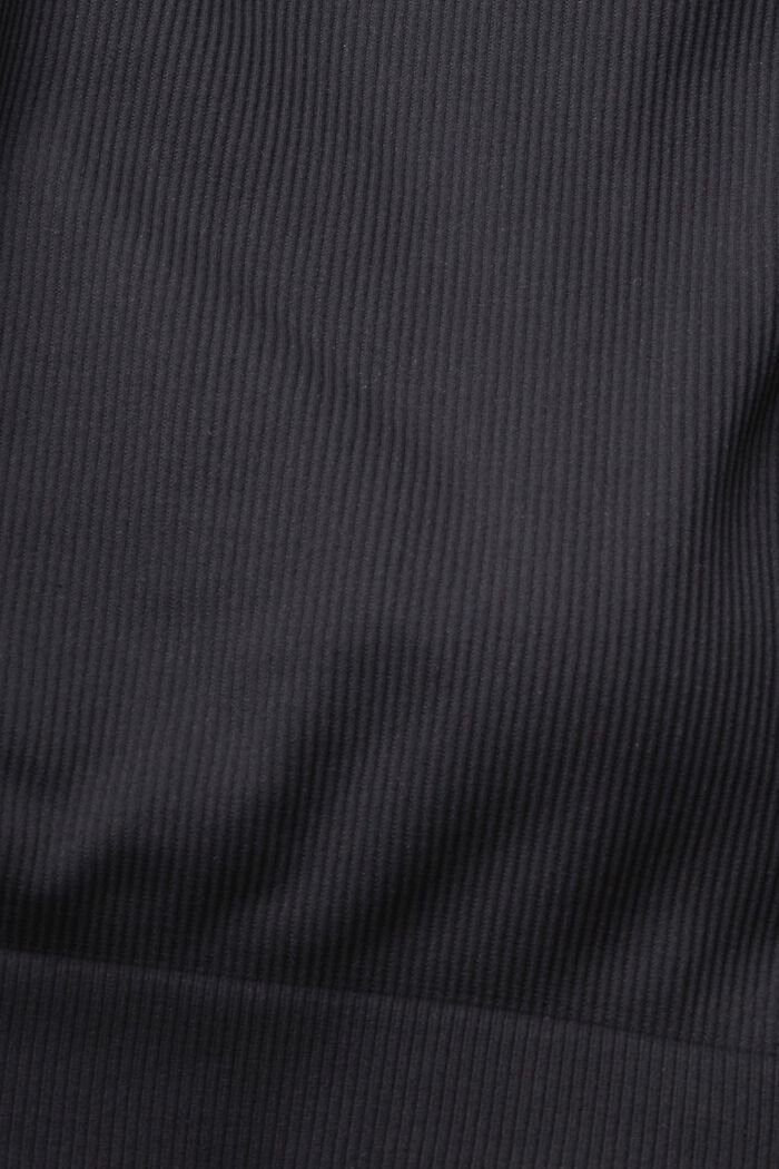 Prążkowany biustonosz sportowy, BLACK, detail image number 1