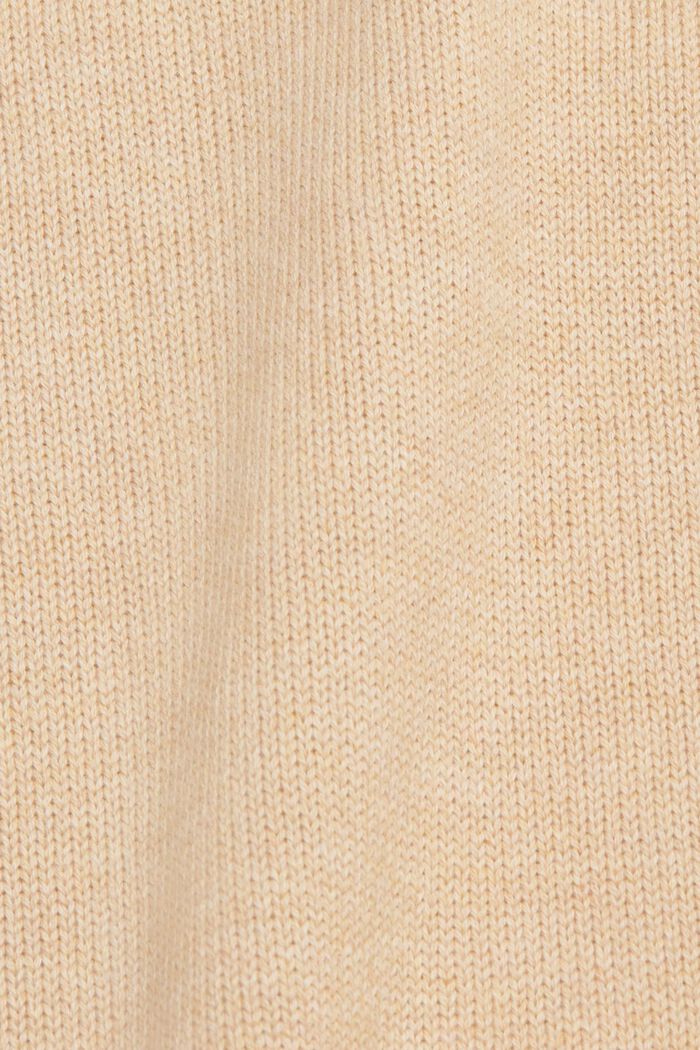 Dzianinowy sweter z ekologicznej bawełny, BEIGE, detail image number 1