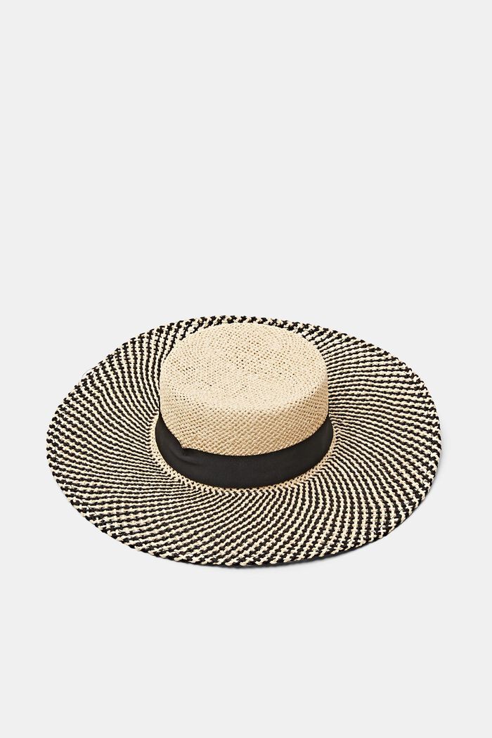 Słomkowy letni kapelusz, CREAM BEIGE, detail image number 0