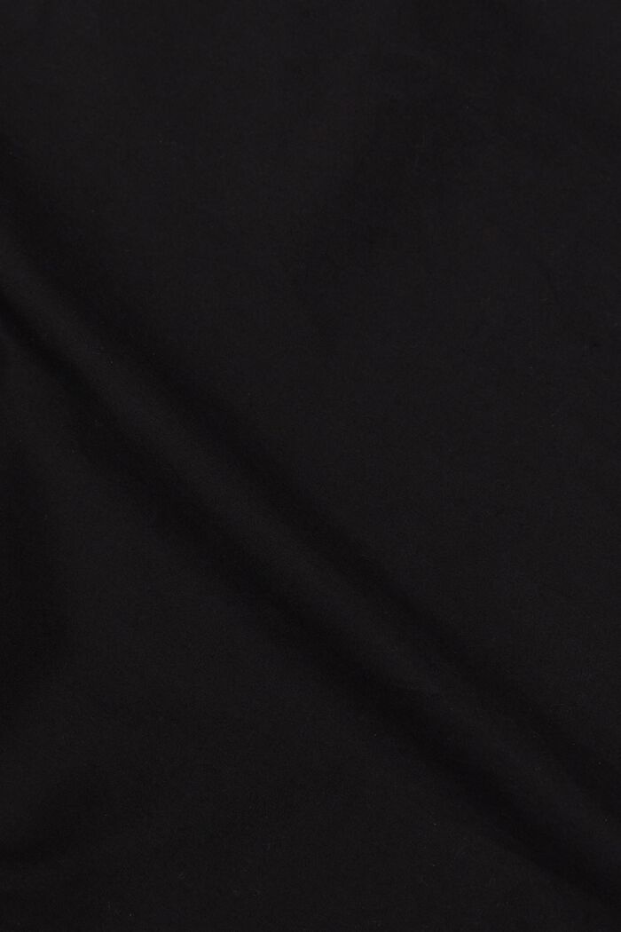 Bluzka z popeliny o skróconym fasonie, BLACK, detail image number 5